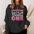Godmother Of Sweet One 1St Bday Party Matching Family Donut Sweatshirt Gifts for Her