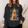 Golden Retriever In Winter Hat Happy Golden Retriever Sweatshirt Geschenke für Sie