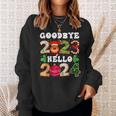 Goodbye 2023 Hello 2024 Happy New Year Christmas Xmas Sweatshirt Gifts for Her