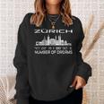 With Gps Coordinates Geography Switzerland Home City Of Zurich Sweatshirt Geschenke für Sie