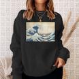 Gran Ola Frente A Kanagawa Katsushika Hokusai Surfing Ocean Camisa de entrenamiento Regalos para ella