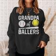 Grandpa Of Ballers Baseball Softball Father's Day Sweatshirt Gifts for Her