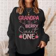 Grandpa Of The Berry Sweet One Strawberry First Birthday Sweatshirt Gifts for Her