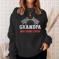 Grandpa Birthday Crew Race Car Theme Party Racing Car Driver Sweatshirt Gifts for Her