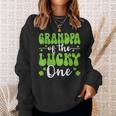Grandpa Of The Lucky One First Birthday St Patrick's Day Sweatshirt Gifts for Her