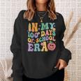 Groovy In My 100 Days Of School Era Student Teacher Sweatshirt Gifts for Her