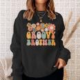 Groovy Brother Retro 60S 70S Hippie Family Matching Big Bro Sweatshirt Gifts for Her