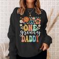 Groovy Daddy Retro Dad Birthday Matching Family Party Sweatshirt Gifts for Her