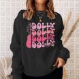 Groovy Dolly First Name Guitar Pink Cowgirl Western Sweatshirt Gifts for Her