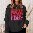 Groovy Tiny Humans Stole My Heart Valentine's Day Nicu Nurse Sweatshirt Gifts for Her
