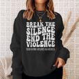 Groovy We Wear Orange N Dating Violence Awareness Sweatshirt Gifts for Her