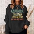 Grumpa The Man The Myth The Bad Influence Father's Day Sweatshirt Gifts for Her