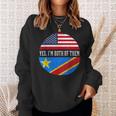 Half Congolese Usa Flag Democratic Republic Of The Congo Sweatshirt Gifts for Her