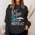 Hang Gliding Eat Sleep Get High Sweatshirt Gifts for Her