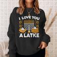 Hanukkah I Love You A Latke Pajamas Chanukah Hanukkah Pjs Sweatshirt Gifts for Her