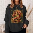 Happy Chinese New Year 2024 Lunar New Year Red Dragon Sweatshirt Gifts for Her