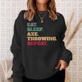 Hatchetman Eat Sleep Axe Throwing Sweatshirt Gifts for Her