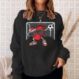 Heart Dab Valentines Day Soccer Player Lover For Boys Sweatshirt Gifts for Her