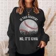 Is This Heaven No It's Iowa Vintage Baseball Corn Fields Sweatshirt Gifts for Her