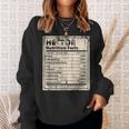 Hector Nutrition Facts Name Humor Nickname Sweatshirt Gifts for Her