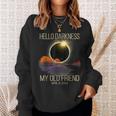 Hello Darkness My Old Friend Solar Eclipse April 08 2024 Sweatshirt Gifts for Her