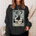 The Hermit Tarot Card Cat In Box Mystic Cat Sweatshirt Gifts for Her