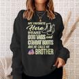 Hero Wears Dog Tags Combat Boots Proud Military Brother Sweatshirt Gifts for Her