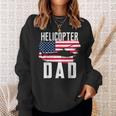 Herren Hubschrauber Papa Usa Flagge Hubschrauber Pilotatertag Sweatshirt Geschenke für Sie