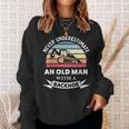 Herren Old Man With A Backhoe Lustiger Bagger Geschenk Papa Sweatshirt Geschenke für Sie