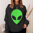 Herren Sweatshirt Fluoreszierender Alien-Kopf, Schwarz Geschenke für Sie
