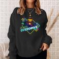 Herren-Sweatshirt Schwarz, Neon Overdrive Grafik, Retro-Gamer-Design Geschenke für Sie