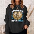 Herrenatertag World's Best Dad Niedlicher Faultier Papa Herz Familie Sweatshirt Geschenke für Sie