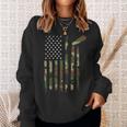 Hockey American Flag Camo Us Patriotic Hockey Player Sweatshirt Gifts for Her