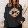 Holzfäller Sweatshirt Der mit dem Holz spricht, Schwarz, Lustiges Design Geschenke für Sie