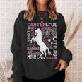 Horse Typography Word Art Girls Horseback Riding Equestrian Sweatshirt Gifts for Her