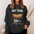 Hot Dog Hotdogs Wiener Frankfurter Frank Vienna Sausage Bun Sweatshirt Gifts for Her