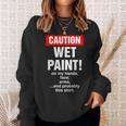 House Painter Caution Wet Paint Decorating Profession Retro Sweatshirt Gifts for Her