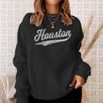 Houston Texas Vintage Sports Script Classic Style Sweatshirt Gifts for Her
