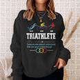 Humorous Triathlon Sports Cycling Running Sweatshirt Gifts for Her