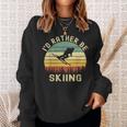 I'd Rather Be Skiing Retrointage Skifahrer Ski Herren Papa Jungen Sweatshirt Geschenke für Sie