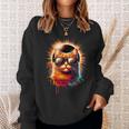 Illinois 2024 Total Solar Eclipse Cat Wearing Glasses Sweatshirt Gifts for Her