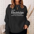 I'm A Electrician Job Title Saying Quote Gif Sweatshirt Gifts for Her I'm A Electrician Job Title Saying Quote Gif Sweatshirt Gifts for Her