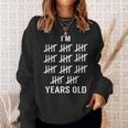 I'm Fify Five Years Old Tally Mark Birthday 55Th Sweatshirt Gifts for Her
