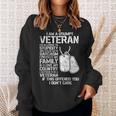 I'm A Grumpy Old Veteran Fathers Day Papa Veterans Day Sweatshirt Gifts for Her