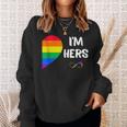 I'm Hers Shes Mine Lesbian Couples Matching Lgbt Pride Flag Sweatshirt Gifts for Her