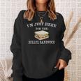 I'm Just Here For The Hillel Sandwich Passover Seder Matzah Sweatshirt Gifts for Her