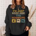 I'm Just Here For The Hookups Camp Rv Camper Camping Sweatshirt Gifts for Her
