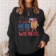 I'm Just Here For The Wieners Patriotic 4Th Of July Sweatshirt Gifts for Her