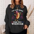 I'm Just Here For The Wieners Hot Dog 4Th Of July Sweatshirt Gifts for Her