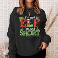 I'm Not An Elf I'm Just Short Merry Christmas Elf Xmas Sweatshirt Gifts for Her